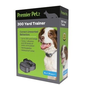 Premier Pet 300 Yard Dog Trainer - Black, correct unwanted behavior. NEW